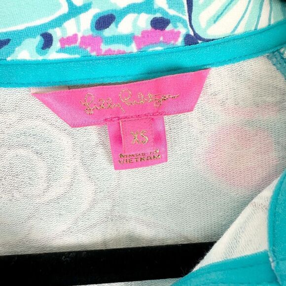 Lilly Pulitzer UPF 50+ Skipper Popover Bali Blue Once Upon A Tide Size XS - Picture 10 of 11